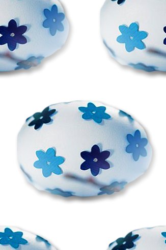 Пасхальные яйца в синих цветах