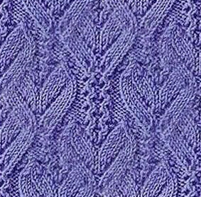 Образец вязания. Голубой