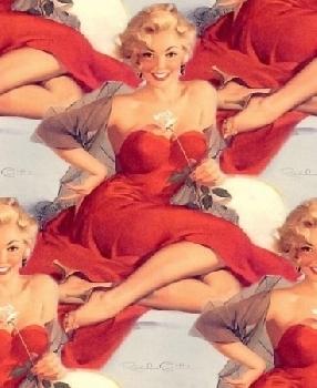 Прелестная девушка в красном платье