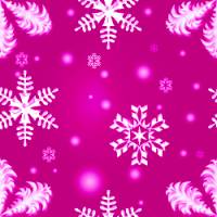 Белые снежинки на ярком-розовом