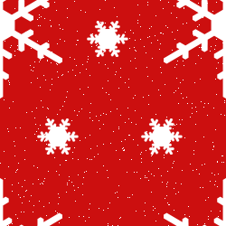 Снежинки на красном (2)