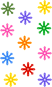Разноцветные снежинки. Прозрачный