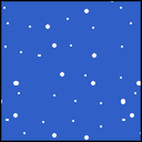 Снег на голубом фоне