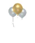 Воздушные шары серебристые и золотые