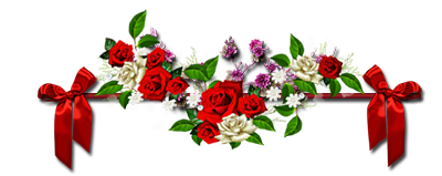 Разделитель с букетиками роз и бантиками