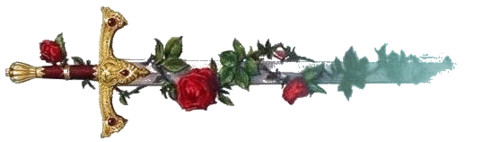 Мечь, опутанный розами. Украшение текста