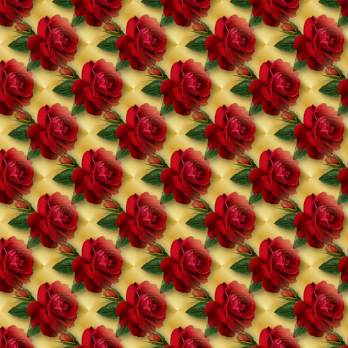 Красивые красные розы на желтом фоне