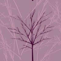 Дерево на серо-фиолетовом