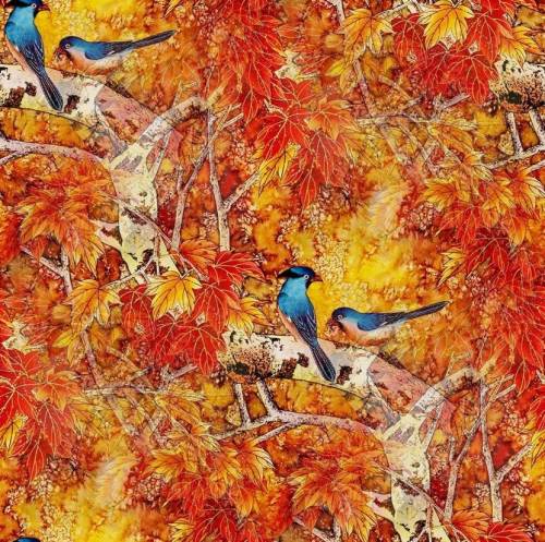 Птицы на осеннем дереве