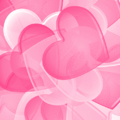 Крупные розовые сердечки на розовом