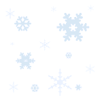 Голубоватые снежинки на белом