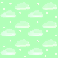 Облака на зеленом небе