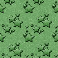Зеленые звезды разных размеров на зеленом