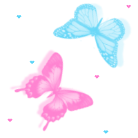 Бабочки с сердечками