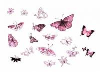 Розоватые бабочки