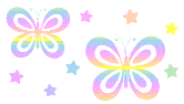 Радужные бабочки и звездочки