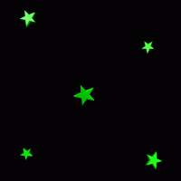 Зеленые звезды на черном