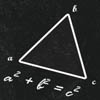 Треугольник и формулы на черном