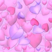 Розовые и синеватые сердечки
