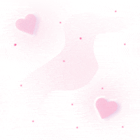 Розовые сердечки и полосы на белом