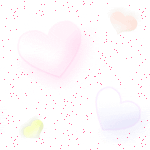 Разноцветные сердечки на бело-розовом