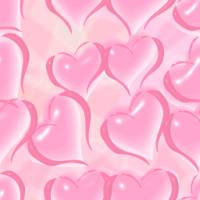 Розовые сердечки на розовом