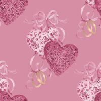 Розовый с сердечками