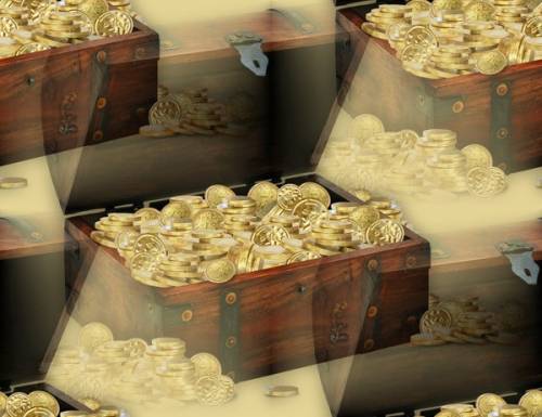 Сундучки с золотыми монетами