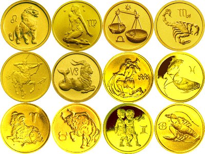 Монетки Знаки зодиака
