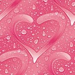 Валентинка с розовыми сердечками