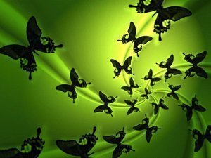 Бабочки на зеленом