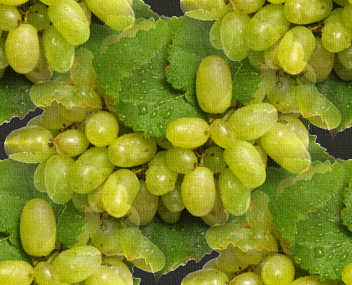 Зеленый, крупный  виноград