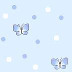 Голубые бабочки на голубом в горошек