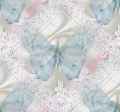 Голубые бабочки на фоне с розовым