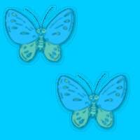 Бабочки на голубом