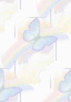 Голубая бабочка на радуге