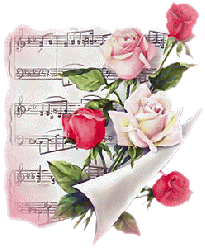 Букет роз на нотах