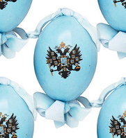 Голубое яйцо с гербом России