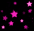 Крупные розовые звезды на черном