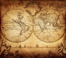 Карта мира  старая