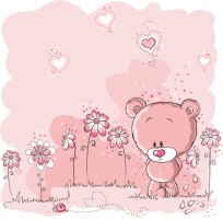 Маленький, влюбленный медвежонок