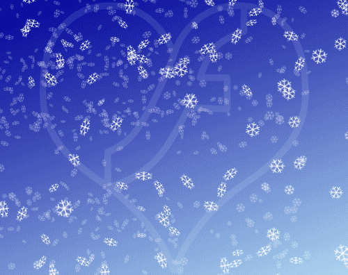 Снежинки на синем (1)