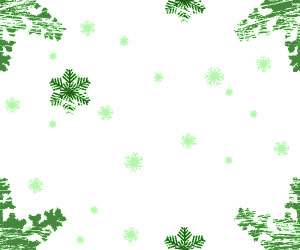 Снежинки зеленые