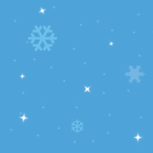 Снежинки разные на голубом