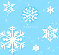 Снежинки на голубом фоне
