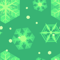 Зеленые снежинки на зеленом