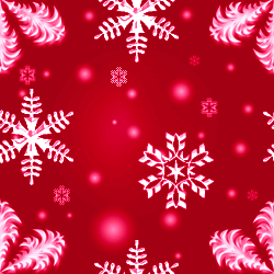 Снежинки на красном