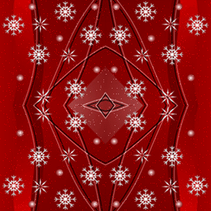 Снежинки на оттенках красного