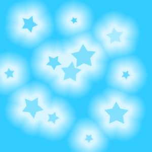 Голубые звезды в белой обводке на голубом