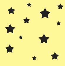 Черные звезды на желтом